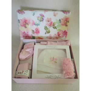 Rózsaszín álom, újszülött szett babafotózásra - ajándék díszdobozban (9 db-os)