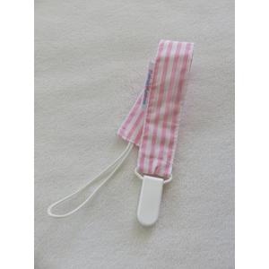 Egyedi BabooMamoo cumilánc (34,5 cm-es) - fehér-rózsaszín csíkos