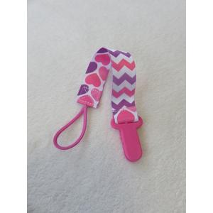 Könnyű cumilánc (25 cm-es) - szívecskés, cikkcakkos