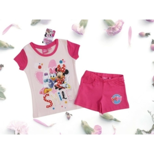 Minnie mintás pizsama/nyári együttes lányoknak - sötét rózsaszín