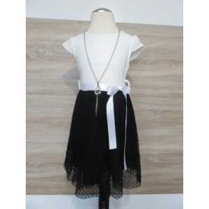Fekete-fehér alkalmi kislány ruha