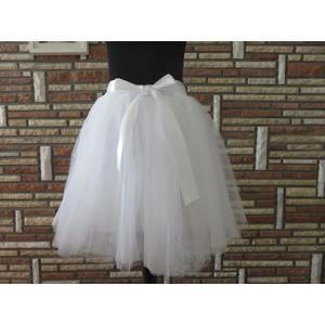 Elegáns női tüll szoknya 50 cm - fehér (egyméretes)
