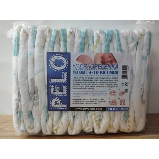 PELO nadrágpelenka midi (4-10 kg) - 10 db
