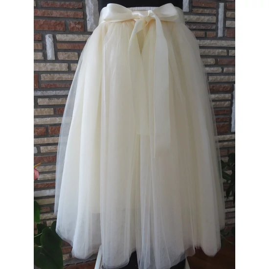 Elegáns női tüll szoknya - vaj (egyméretes)