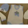 Kép 4/5 - 10 részes újszülött babaruha szett - kék koronás, díszdobozban