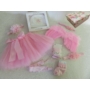 Kép 2/11 - Rózsaszín álom, újszülött szett babafotózásra - ajándék díszdobozban (9 db-os)