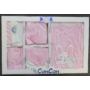 Kép 2/2 - 8 részes újszülött kislány babaruha szett - rózsaszín nyuszis díszdobozban (56/62)