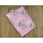 Kép 2/3 - Flanel nyomott mintás textilpelenka - it's a girl, rózsaszín macis