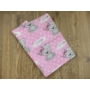 Kép 2/3 - Flanel nyomott mintás textilpelenka - it's a girl, rózsaszín macis