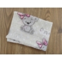 Kép 1/3 - Vékony textilpelenka - it's a girl, rózsaszín macis