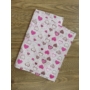 Kép 2/3 - Vékony textilpelenka - rózsaszín szívecskés