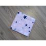 Kép 1/3 - Flanel nyomott mintás textilpelenka - rózsaszín, kék csillagos