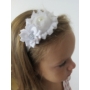 Kép 3/3 - Hófehér virágos kislány hajpánt