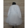 Kép 4/11 - Fehér kislány keresztelő/alkalmi ruha boleróval, virágdísszel