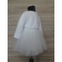 Kép 5/11 - Fehér kislány keresztelő/alkalmi ruha boleróval, virágdísszel