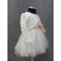 Kép 2/13 - Törtfehér kislány keresztelő/alkalmi ruha csipke boleróval, kitűzővel
