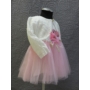 Kép 2/10 - Törtfehér-rózsaszín kislány alkalmi ruha csipke boleróval