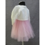 Kép 5/10 - Törtfehér-rózsaszín kislány alkalmi ruha csipke boleróval