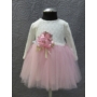 Kép 6/10 - Törtfehér-rózsaszín kislány alkalmi ruha csipke boleróval