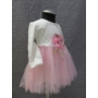Kép 7/10 - Törtfehér-rózsaszín kislány alkalmi ruha csipke boleróval