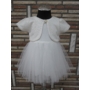Kép 2/8 - Gyönyörű törtfehér kislány keresztelő ruha boleróval