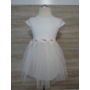 Kép 2/10 - Fehér hímzett-tüll kislány alkalmi ruha rózsadísszel