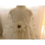 Kép 4/7 - Törtfehér hímzett csipkés hosszú ujjú kislány ruha