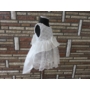 Kép 4/11 - Hófehér kislány keresztelő szett hajpánttal, kiscipővel, bodyval