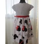 Kép 3/6 - Könnyű Minnie mintás kislány ruha övvel