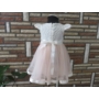 Kép 2/5 - Hófehér-barack színű kislány ruha