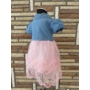 Kép 10/10 - Farmer-rózsaszín csipkés-tüll kislány ruha