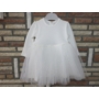 Kép 3/6 - Gyönyörű törtfehér kislány keresztelő/alkalmi ruha szőrme boleróval
