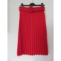 Kép 3/4 - Elegáns piros női rakott szoknya övvel (one size)