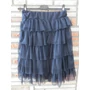 Kép 2/3 - Fodros tüll szoknya - sötétkék (one size - XS-M)