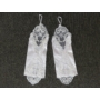 Kép 2/4 - Hófehér menyasszonyi hímzett kesztyű (1 pár)